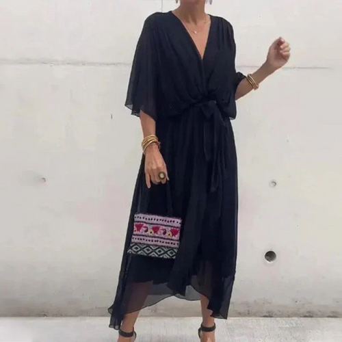 Levoire | Élégante Robe Midi À Retournement