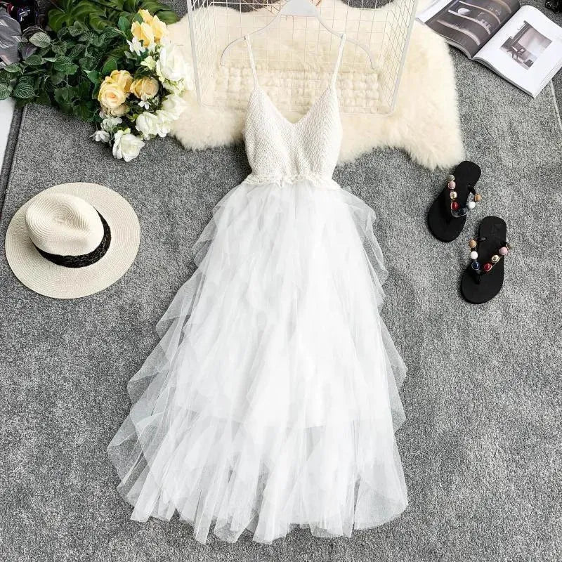 Levoire | Robe en mailles filet Blanc