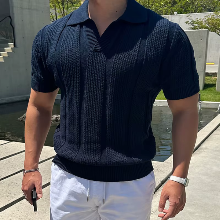 Levoire | Le Polo En Tricot Intemporel Pour Une Apparence Chic Bleu marine