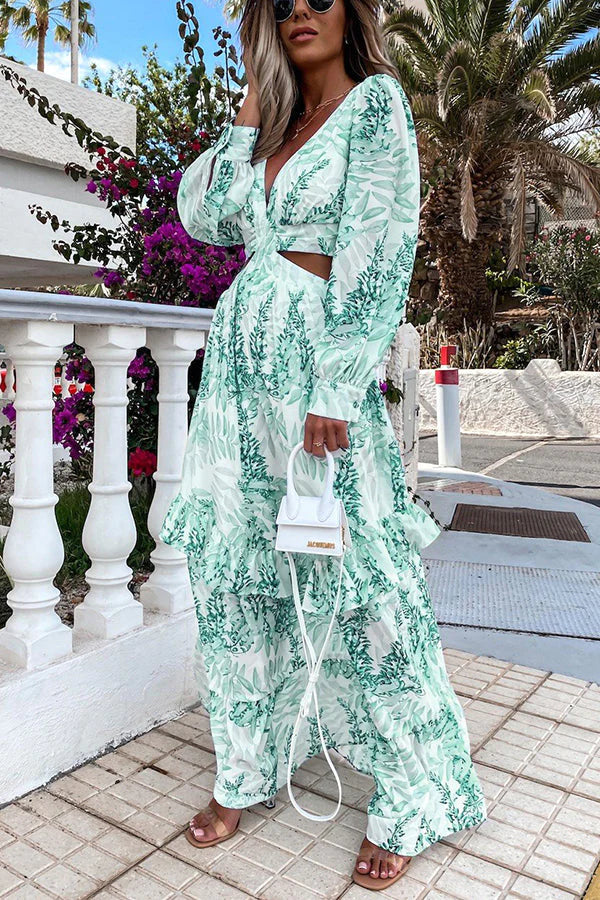 Levoire | Robe maxi avec décolleté Vert