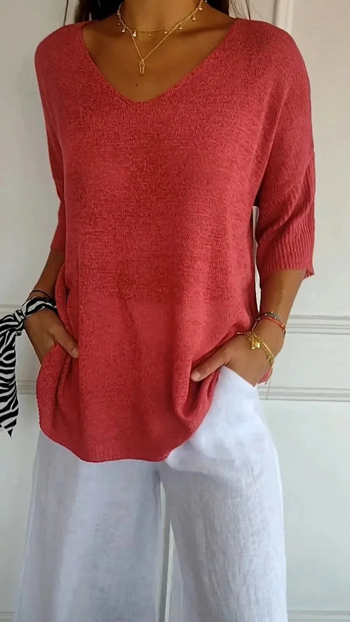 Levoire | Pull À Col En V Confortable Rot