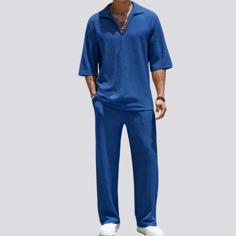 Levoire | L'Ensemble Élégant Décontracté Pour Un Style Sans Effort Bleu