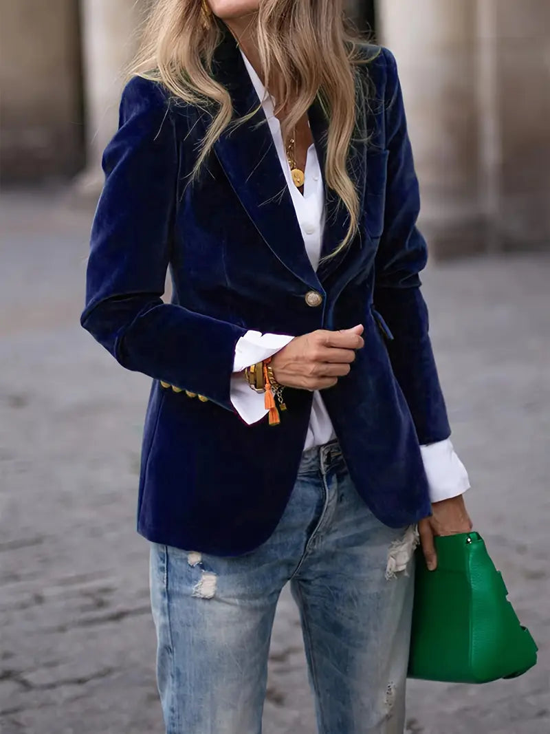 Levoire | Blazer Élégant Et Polyvalent Bleu foncé
