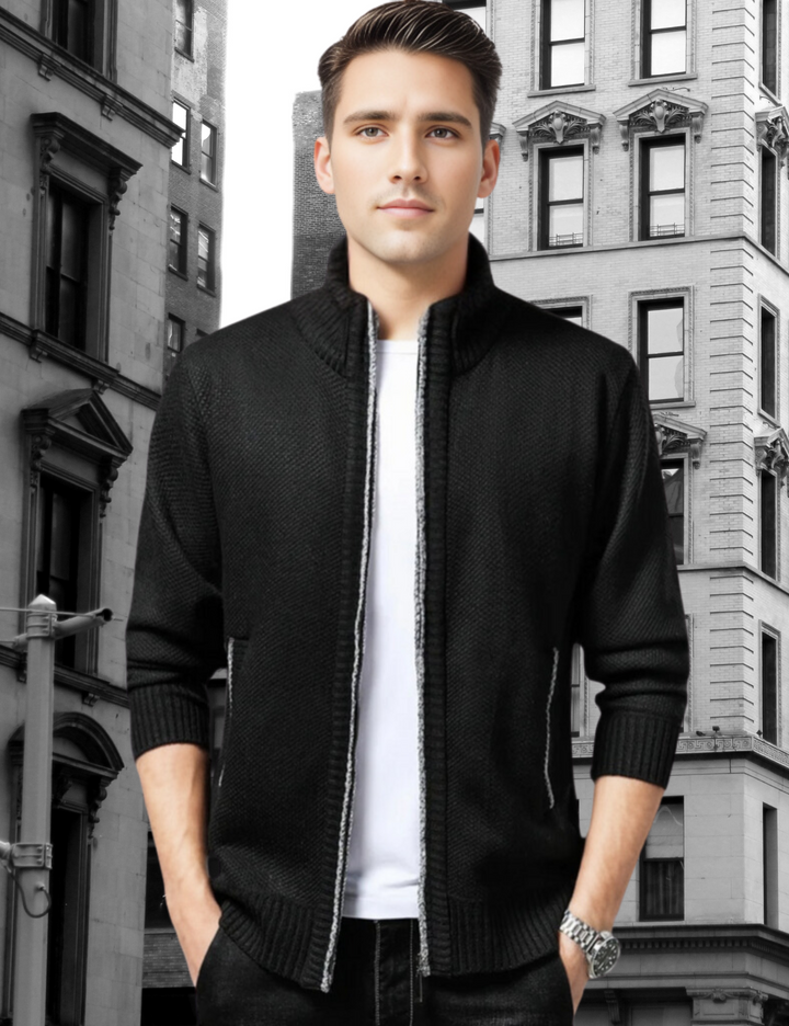 Levoire | Premium Col Roulé Cardigan Pour Hommes
