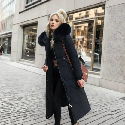 Levoire | Manteau d'hiver long avec fausse fourrure