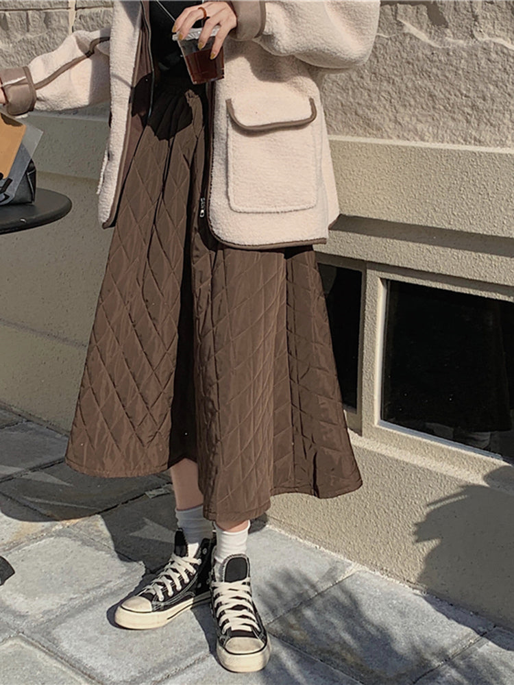 Levoire | Jupe Midi Renforcée Rembourrée Une taille Braun