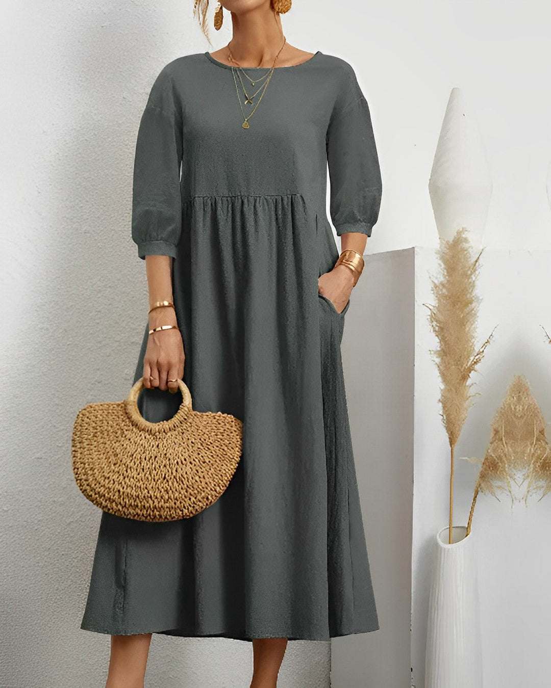 Levoire | La Robe D'Été Idéale Dans Un Style Chic Vert foncé