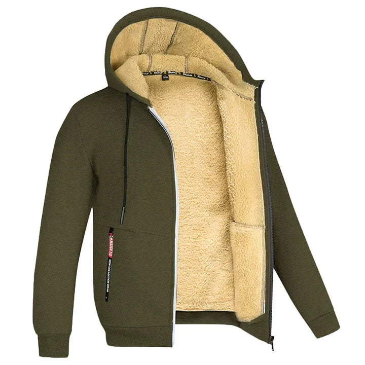 Levoire | Veste Homme Sweat À Capuche Confort Et Style Vert olive