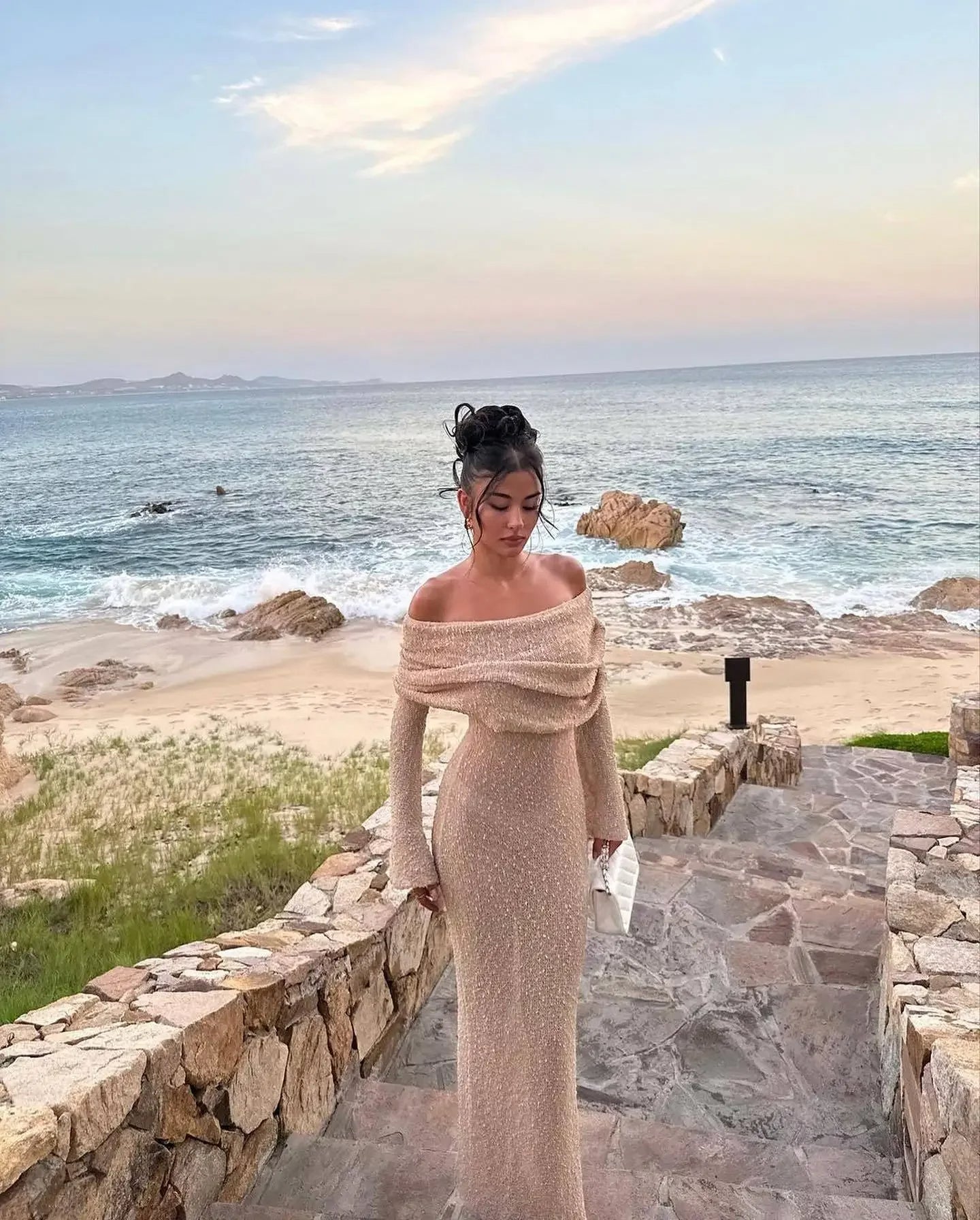 Levoire | Robe Maxi À Épaules Dénudées