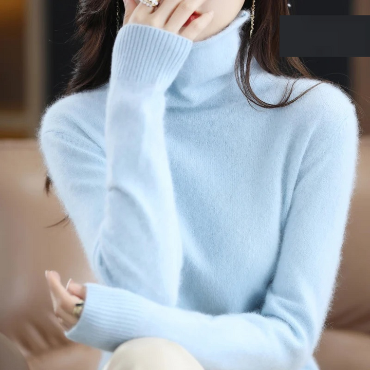 Levoire | Pull à col roulé en cachemire pour femmes Doux pull avec col haut, Design chaud et luxueux Heltturkoos