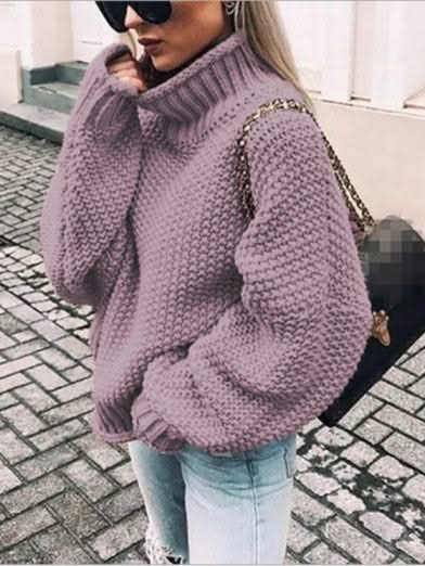Levoire | Col Rond Tricot Confort Et Style Pour Les Femmes Violet