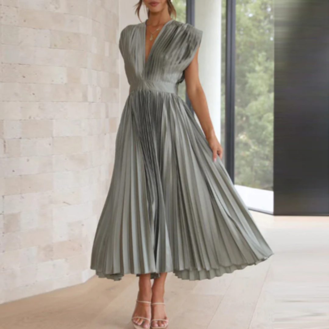 Levoire | Robe plissée élégante pour femmes Gris