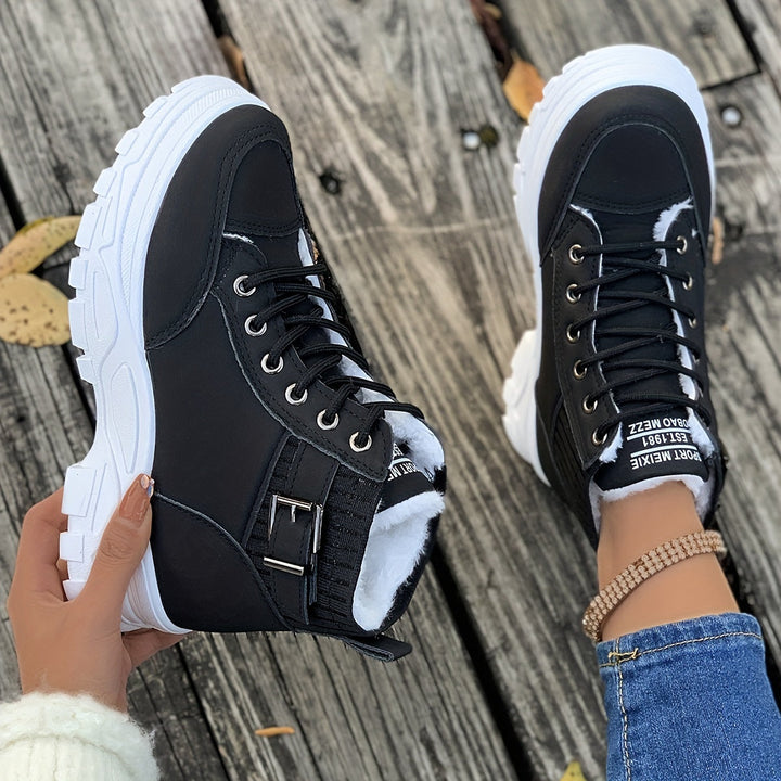 Levoire | Bottes Courtes Élégantes Pour Femmes À Semelle Épaisse Et Avec Lacets