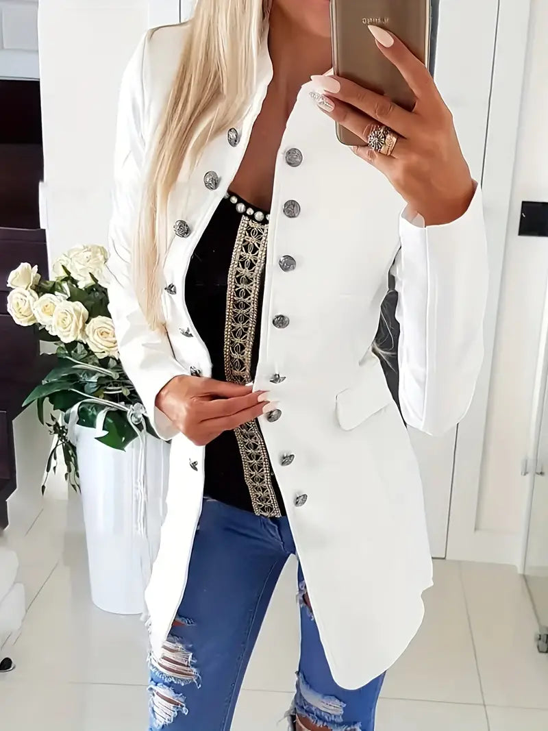 Levoire | Tyylikäs Blazer Pitkillä Hihoilla Ja Napitus Edessä 2XL