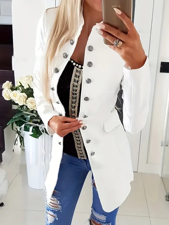 Levoire | Tyylikäs Blazer Pitkillä Hihoilla Ja Napitus Edessä 2XL
