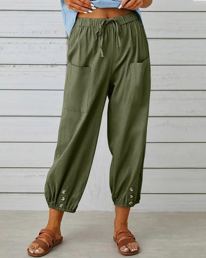 Levoire | Pantalon ample pour le quotidien Vert armée