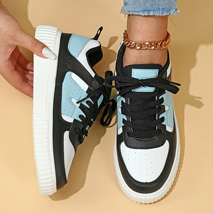 Levoire | Baskets Colorblock Pour Femmes Blanc Bleu