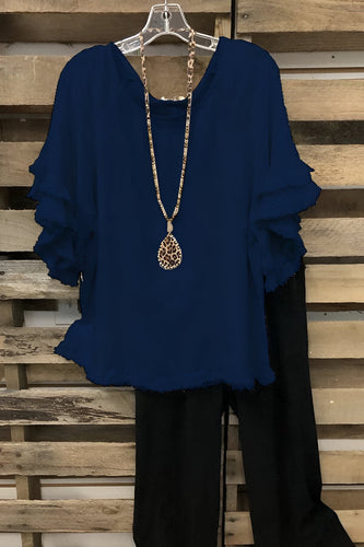 Levoire | Blouse En Coton Froncé Avec Col Rond