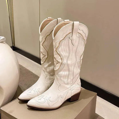 Levoire | Nouvelles bottes de cowboy occidentales pour femmes Beige