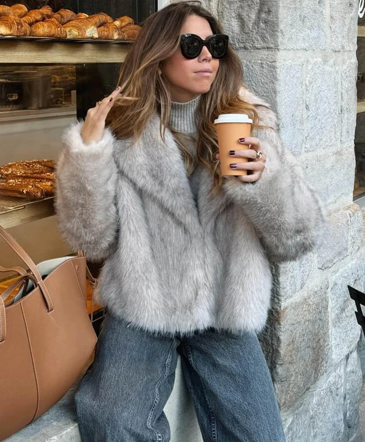 Levoire | Veste Femme En Simili Cuir Gris (Il ne reste que 6 unités)