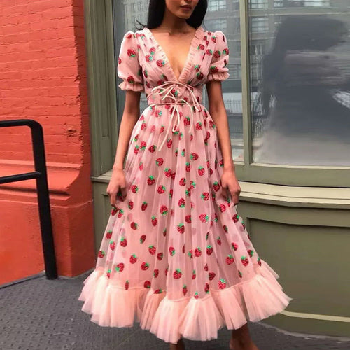 Levoire | Robe d'été tendance à nœud en maille