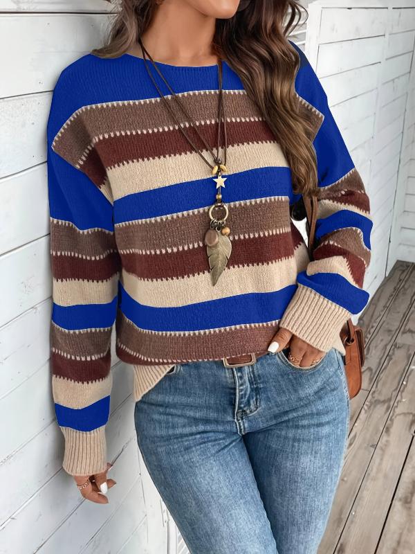 Levoire | Pull En Jersey Rayé Bleu mélangé