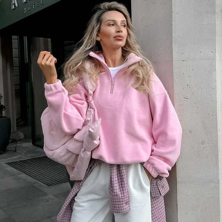 Levoire | Pull Fleece Avec Zip Court