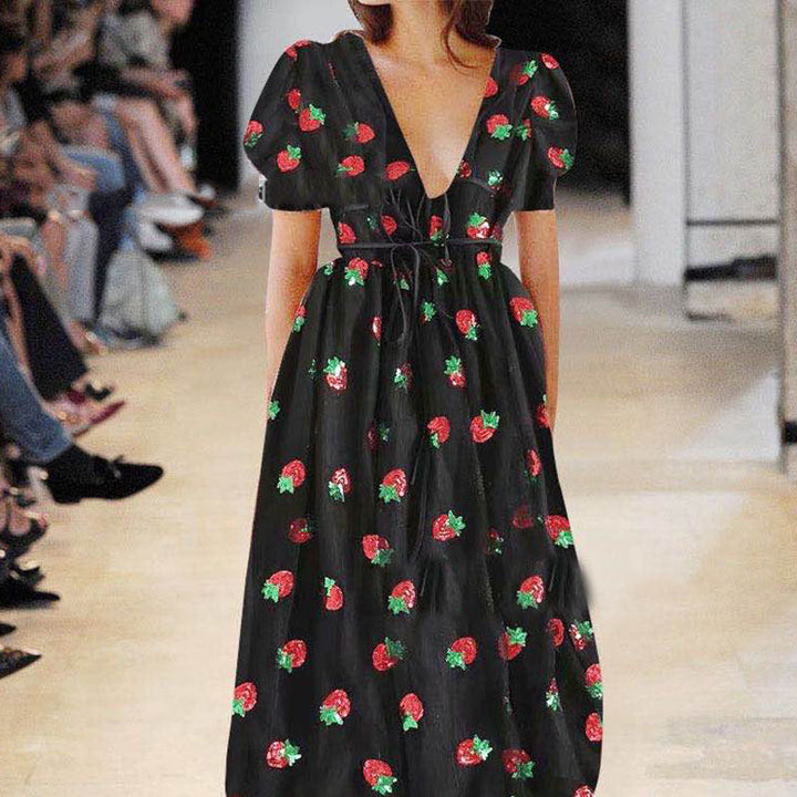 Levoire | Robe d'été tendance à nœud en maille