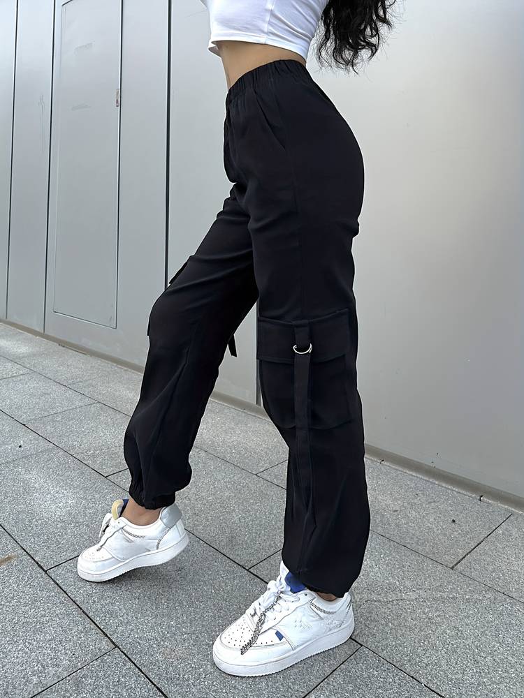 Levoire | Pantalons Cargo Avec Une Allure Industrielle Noir