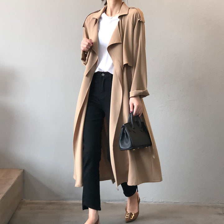 Levoire | Manteau Trench Long Pour Femmes Avec Revers