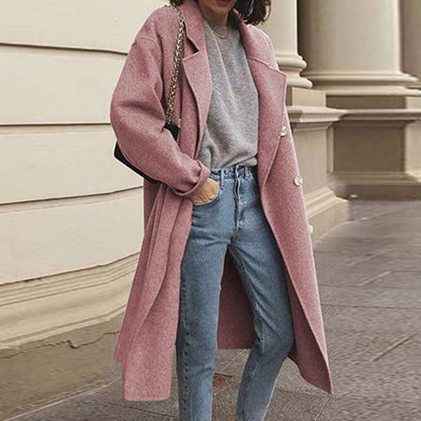 Levoire | Manteau Long Élégant Et Polyvalent Rosa