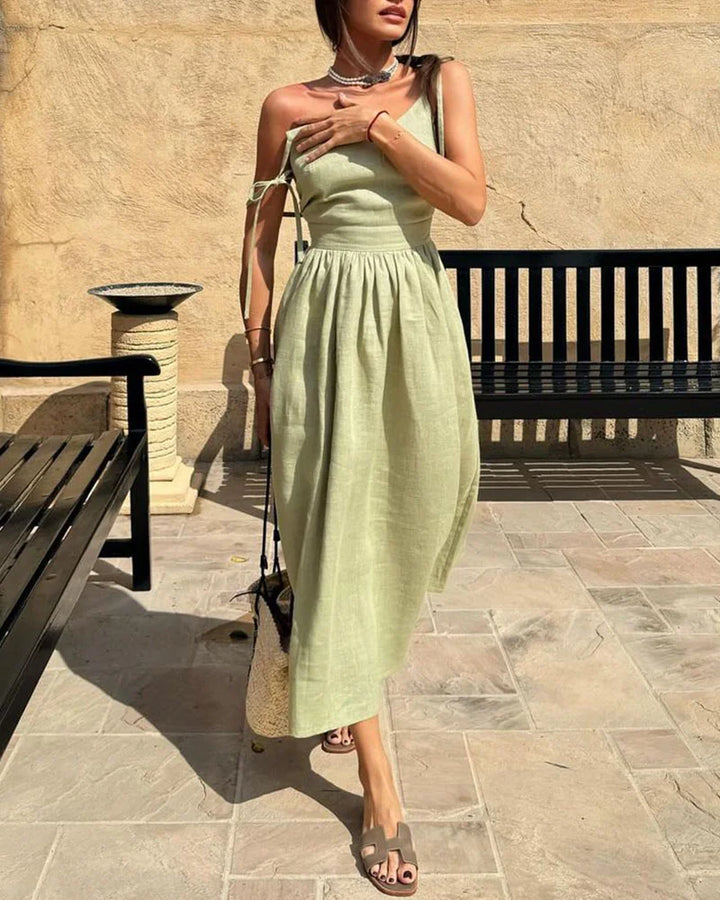 Levoire | Femme Confortable robe bustier dos nu Vert