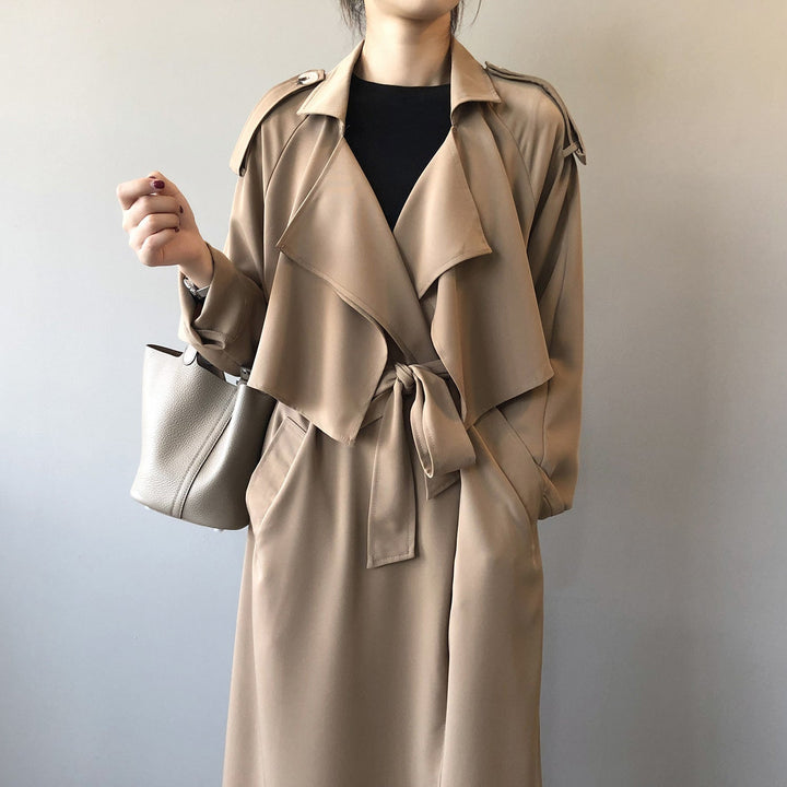 Levoire | Manteau Trench Long Pour Femmes Avec Revers