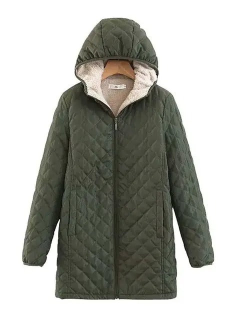 Levoire | Veste Matelassée Confortable Avec Capuche Heeresfarbe