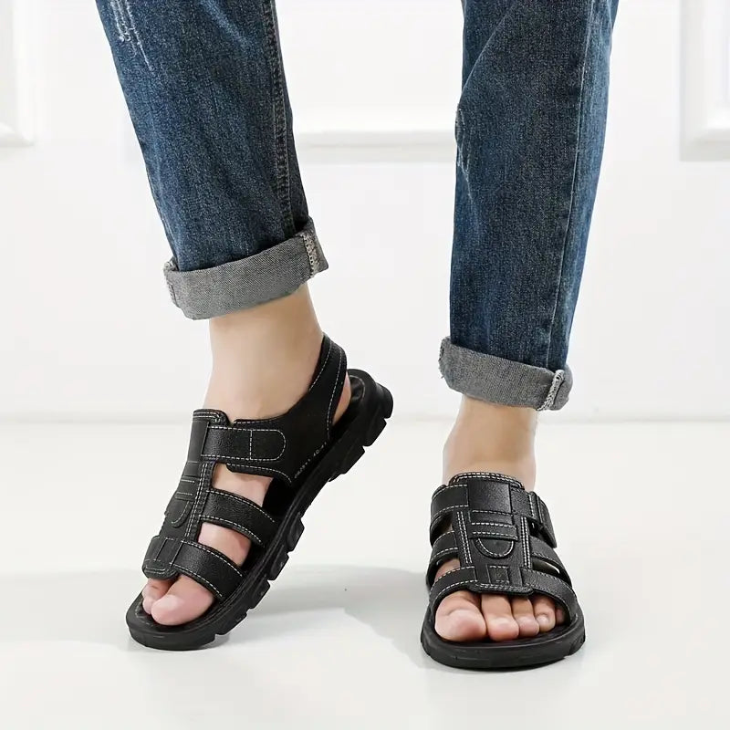Levoire | Sandales De Luxe Avec Semelle Ergonomique Pour Hommes Noir