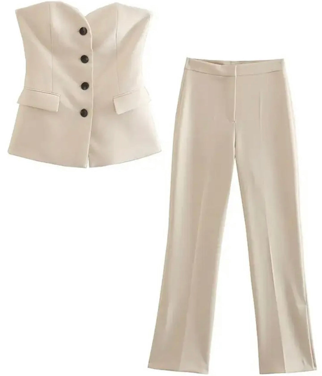 Levoire | Ensemble Blazer Élégant Crème