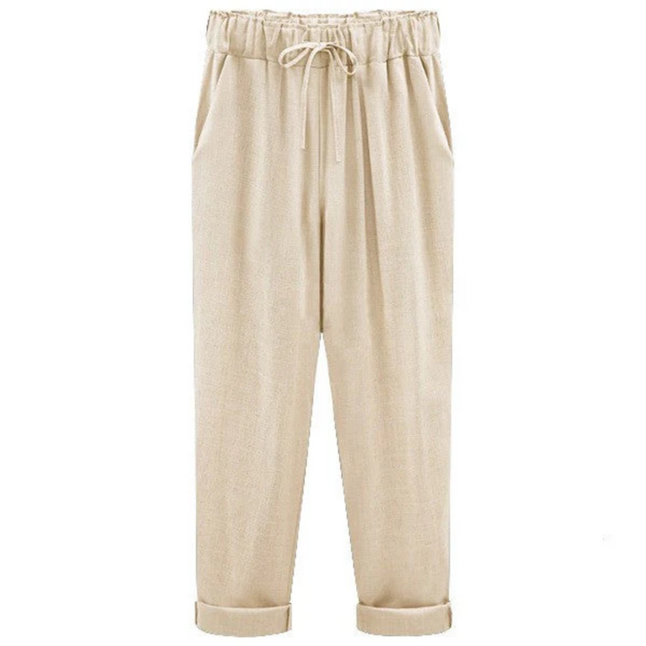 Levoire | Pantalons d'été décontractés pour femmes avec cordon Abricot