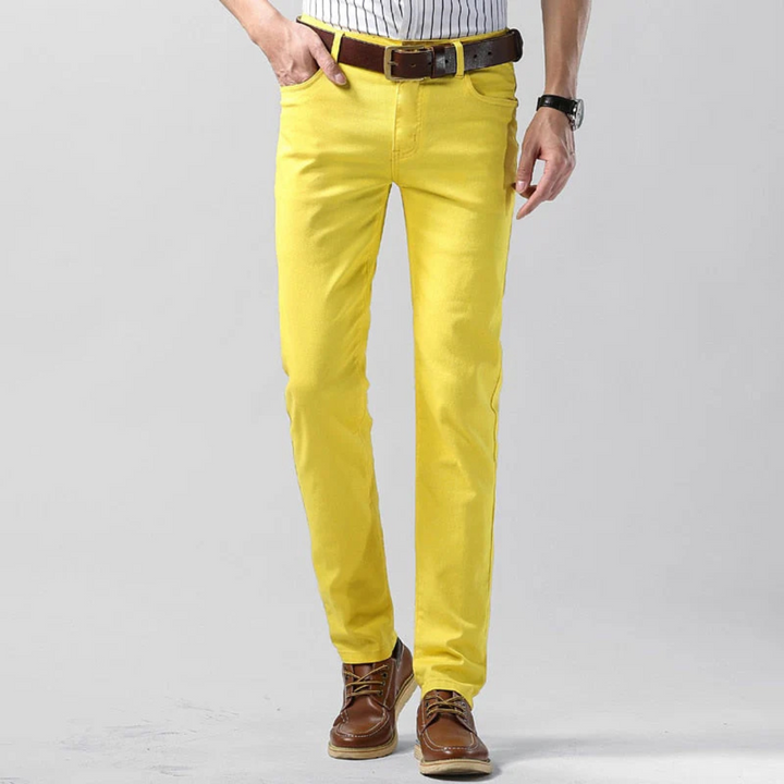 Levoire | Pantalon De Loisirs Slim Fit Élégant Pour Hommes Jaune