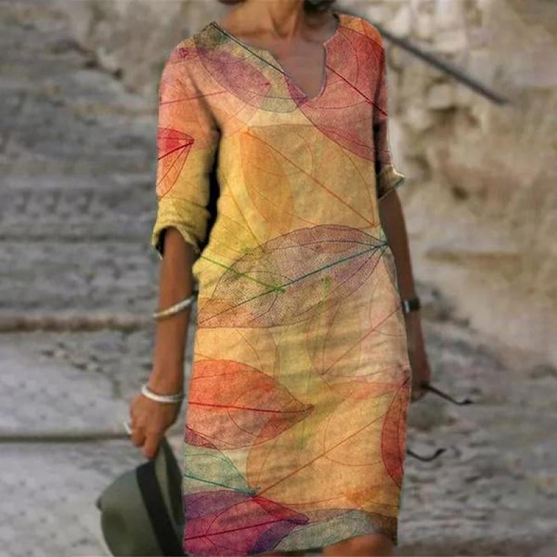 Levoire | Robe En Lin Charmante Avec Motif Floral 11
