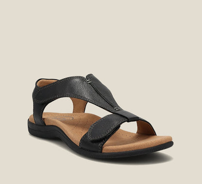 Levoire | Casual Luxe Sandales En Cuir Noir