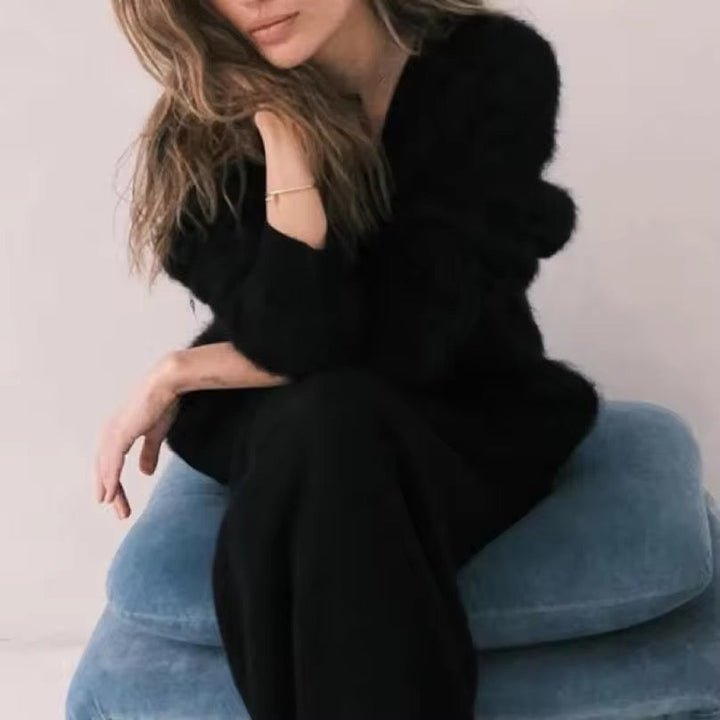 Levoire | Veste En Tricot Douillette Noir