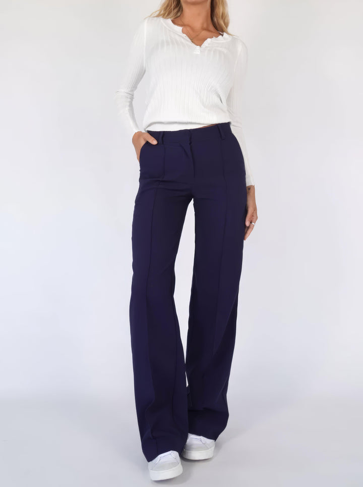 Levoire | Pantalon Large Moulé Pour Femmes Bleu