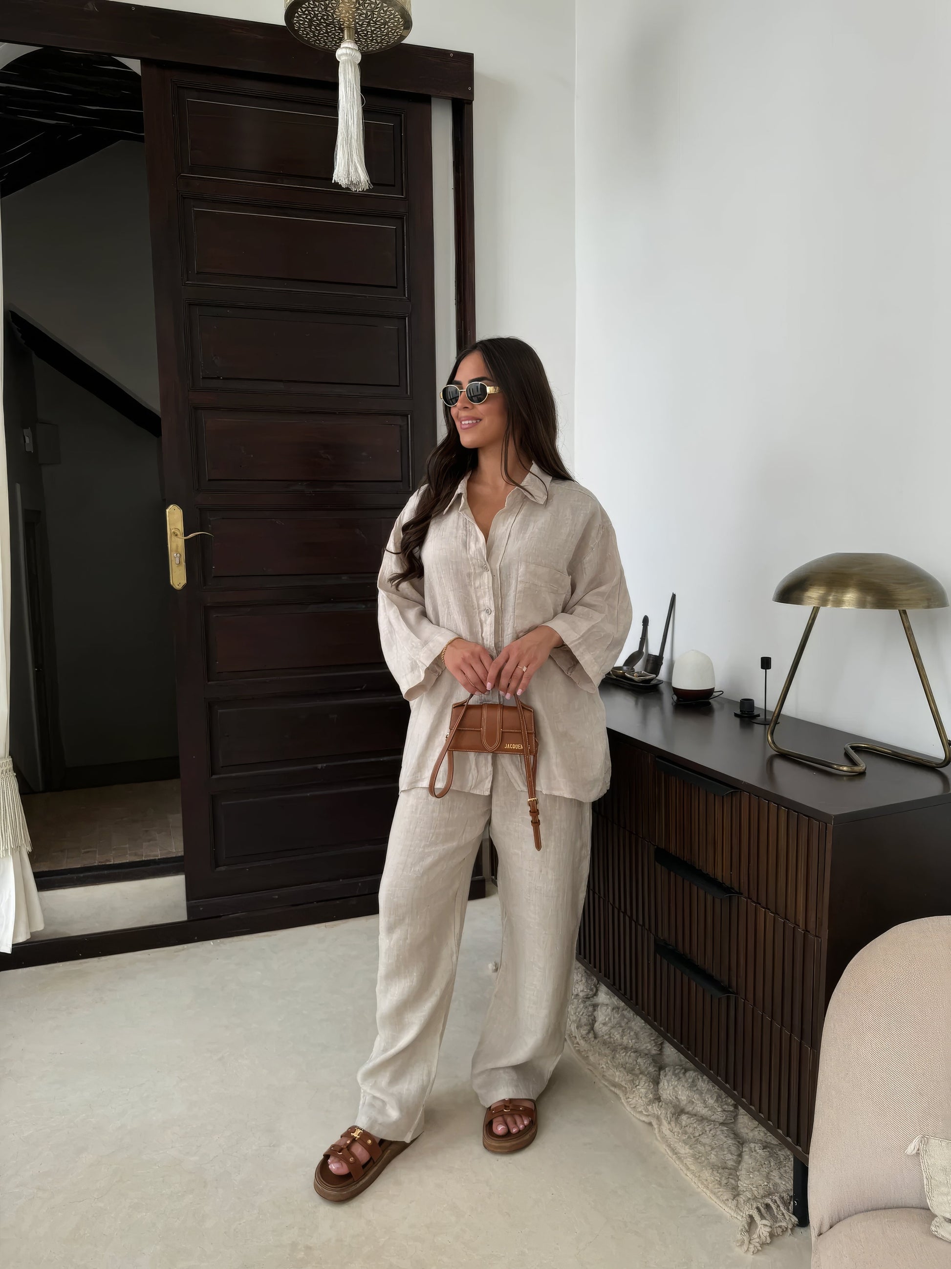 Levoire | Ensemble D'Été 2 Pièces Pour Femmes Beige