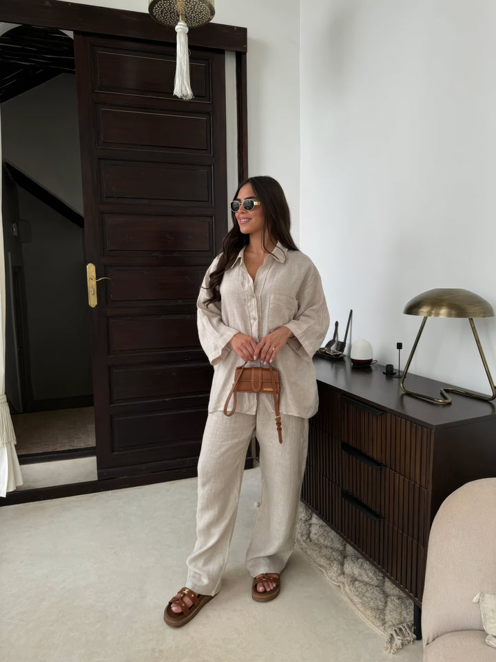 Levoire | Ensemble D'Été 2 Pièces Pour Femmes Beige