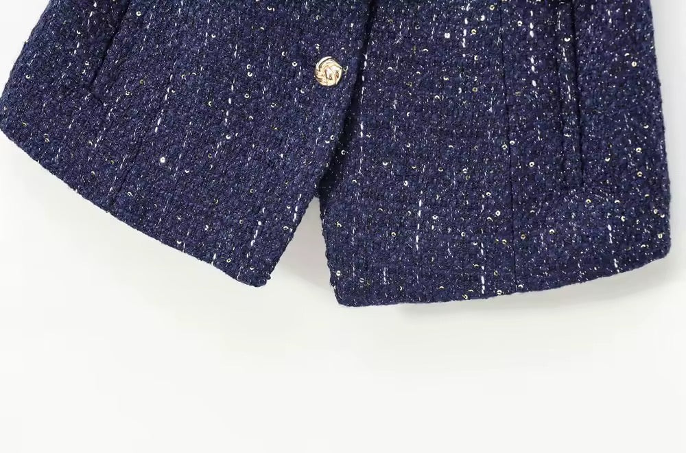 Levoire | Gilet En Tweed Élégant Avec Ceinture