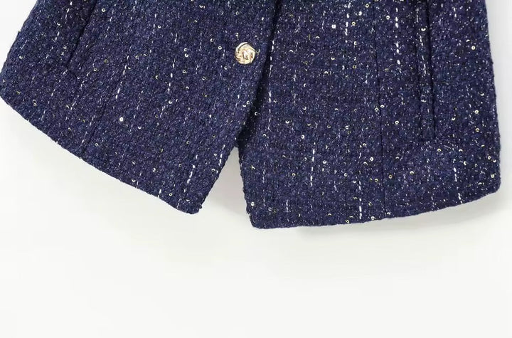 Levoire | Gilet En Tweed Élégant Avec Ceinture