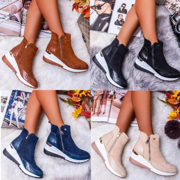 Levoire | Bottes En Cuir À Hauteur Semi-Haute Pour Femmes