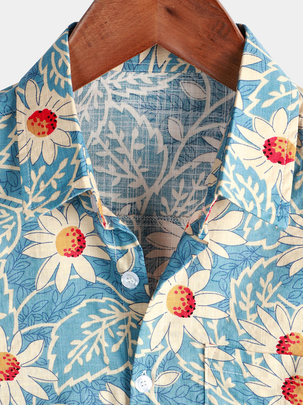 Levoire | Chemise En Coton Fleuri À Manches Courtes