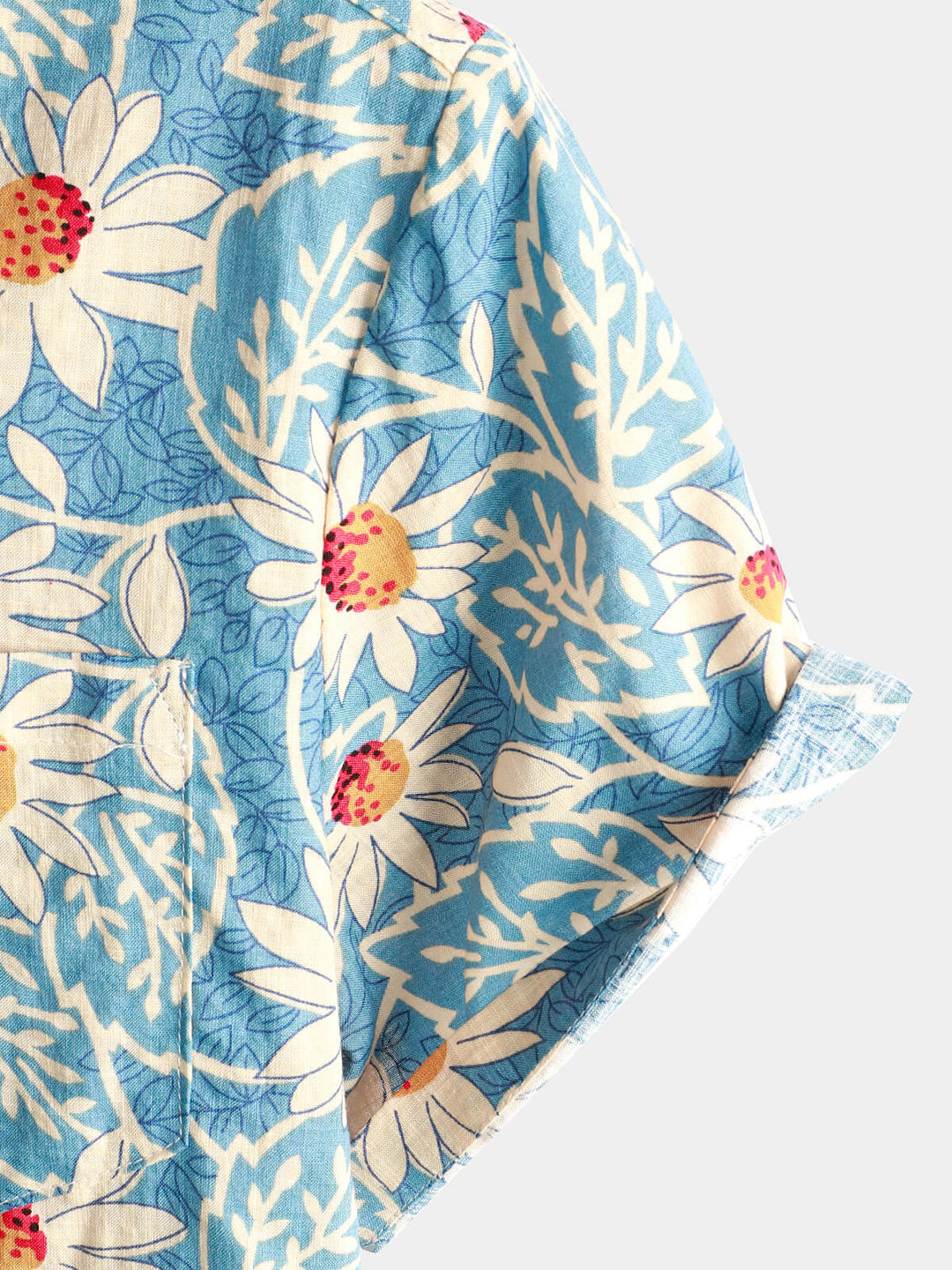 Levoire | Chemise En Coton Fleuri À Manches Courtes