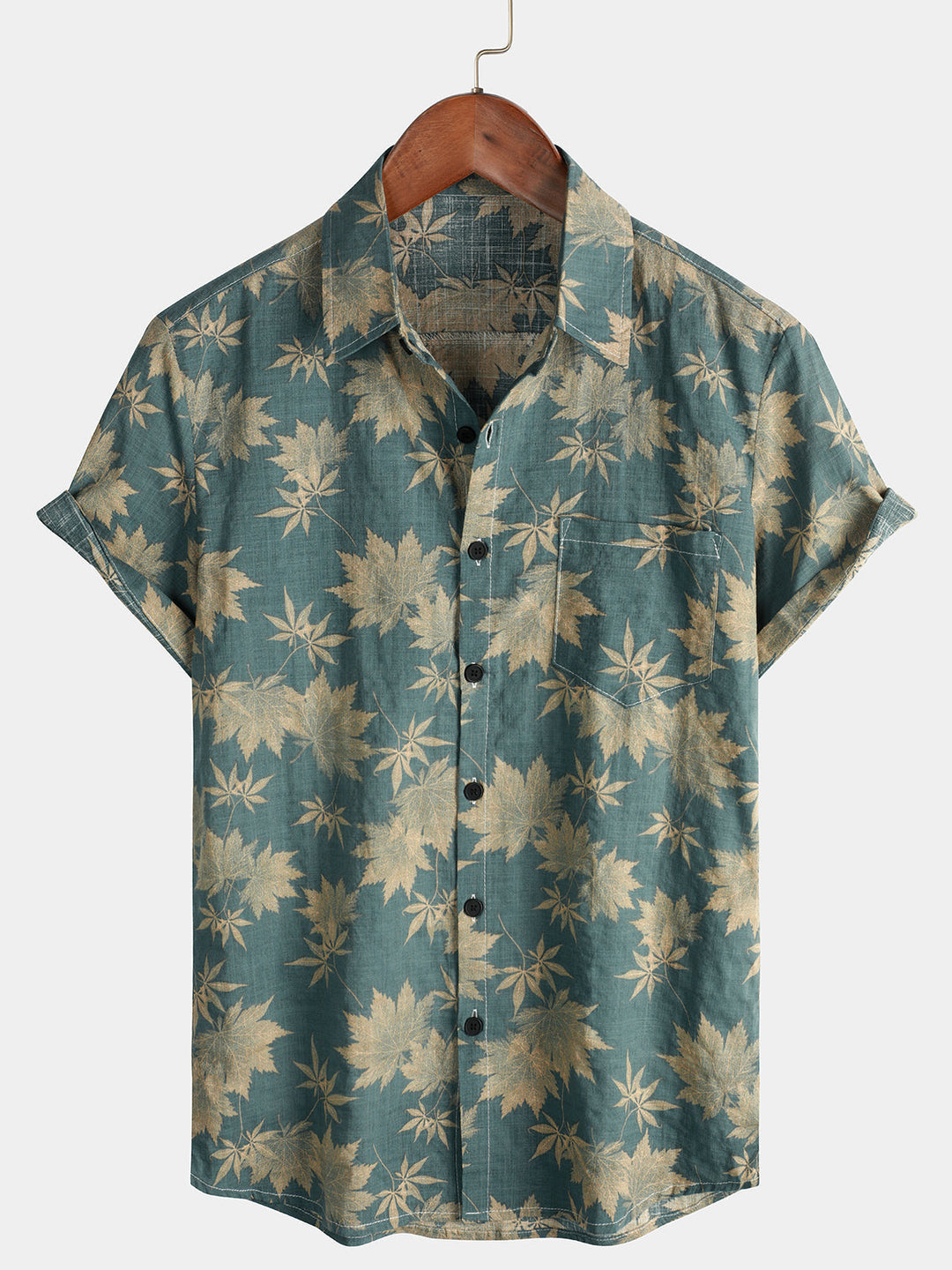 Levoire | Chemise En Coton À Motif De Feuille D'Érable